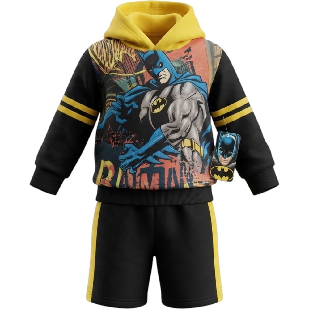 Nickelodeon Batman Boys 2‑Piece Hoodie & Joggers Set Black Yellow 18 Months NWT